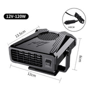 12V Car Heater Fan Defrost Defogger(Black)