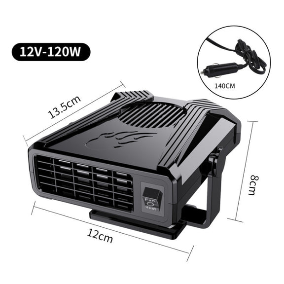 12V Car Heater Fan Defrost Defogger(Black)