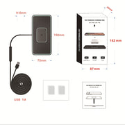 C1-PRO 2 In 1 15W Car Wireless Charging Anti-Slip Pad With Luminous For AirPods / iPhone