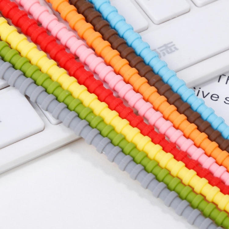 20 PCS Silicone Data Cable Storage Strap Cable Organizer(Blue)