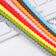 20 PCS Silicone Data Cable Storage Strap Cable Organizer(Green)