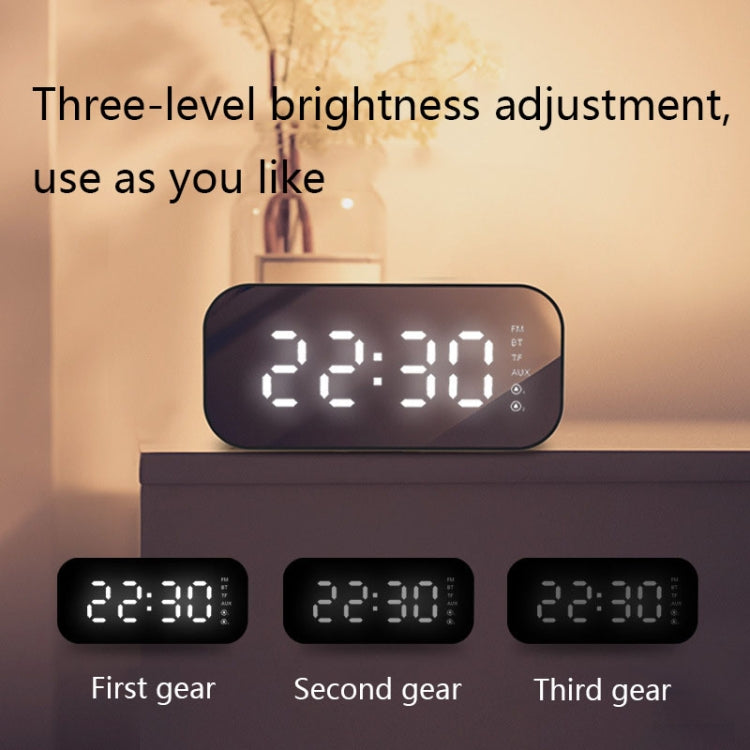 Havit M3 Subwoofer Mini Mirror Clock Bluetooth Speaker, Spsc: 1200mAh (Black���