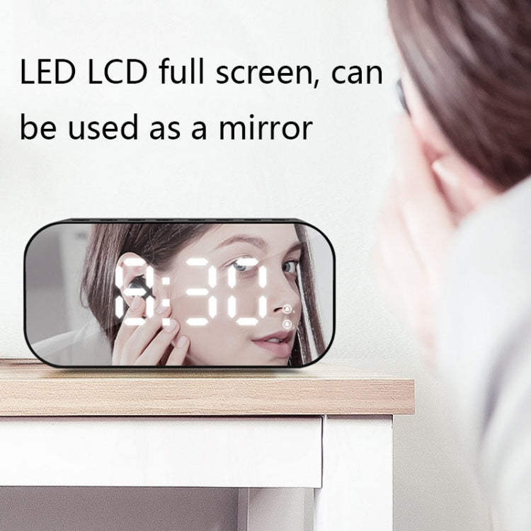 Havit M3 Subwoofer Mini Mirror Clock Bluetooth Speaker, Spsc: 1200mAh (White)