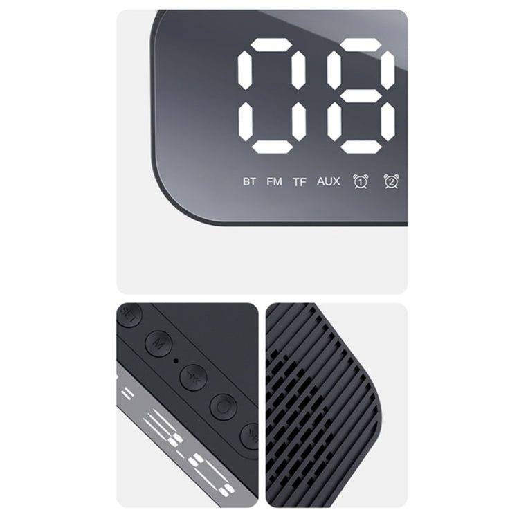 Havit M3 Subwoofer Mini Mirror Clock Bluetooth Speaker, Spsc: 1200mAh (White)