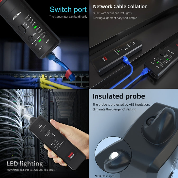 BSIDE FWT8X  Dual Mode Network Wire Tracker Cable Toner RJ45 RJ11 Accurate Ethernet LAN Tracer