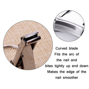 Stainless Steel Folding Nail Clippers with Keychain(Silver)