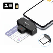 Rocketek CSCR3 Smart CAC Card Reader Type-c Bank Tax Declaration SIM Card/IC Card ID Card Reader(Black)