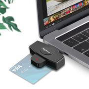 Rocketek CSCR3 Smart CAC Card Reader Type-c Bank Tax Declaration SIM Card/IC Card ID Card Reader(Black)