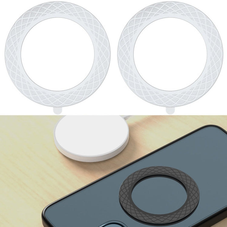 2 PCS T12 Stripe Pattern Magnetic Suction Wireless Charger Magnetic Sheet(White)
