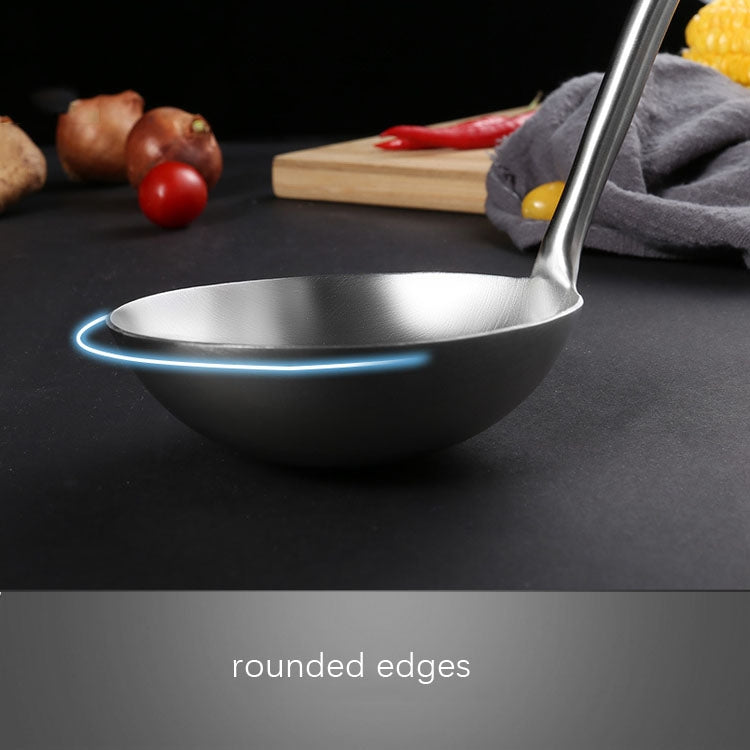 304 Stainless Steel Wooden Handle Kitchenware Kitchen Equipment, Style: Rice Spoon
