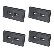 12V24V Route Bus Dual USB Charging Input Car Charger(Red Light)