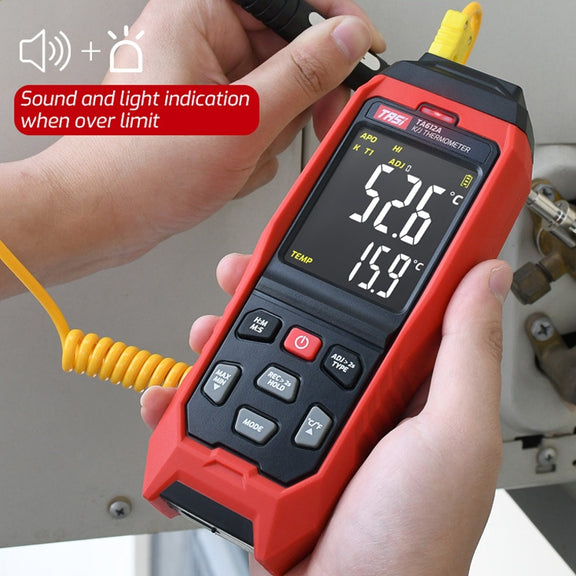 TASI Contact Temperature Meter K-Type Thermocouple Probe Thermometer, Style: TA612A Single Channel