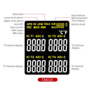 TASI Contact Temperature Meter K-Type Thermocouple Probe Thermometer, Style: TA612C 4 Channels
