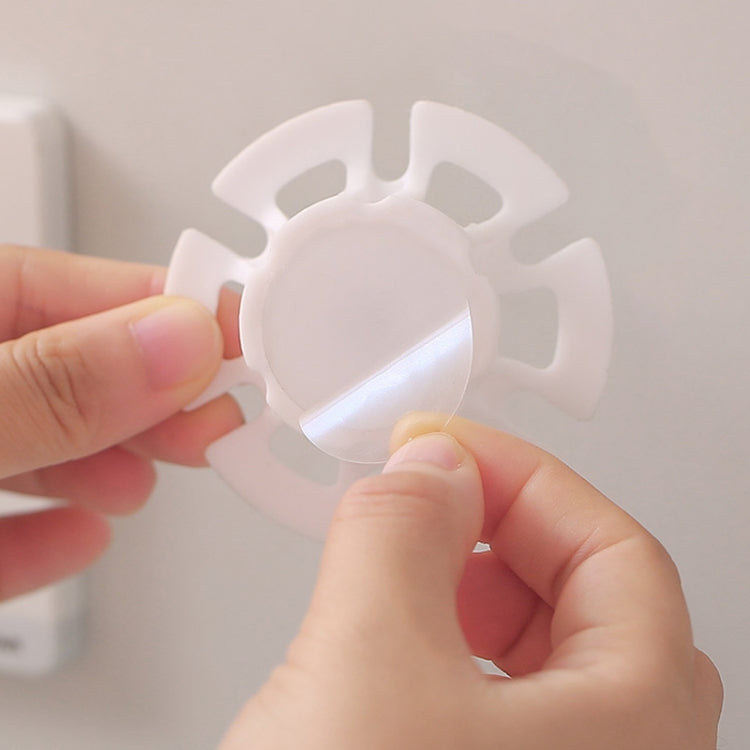 6 PCS Power Cable Data Cable Winder Traceless Paste Hook Cable Organizer(Random Color Delivery)