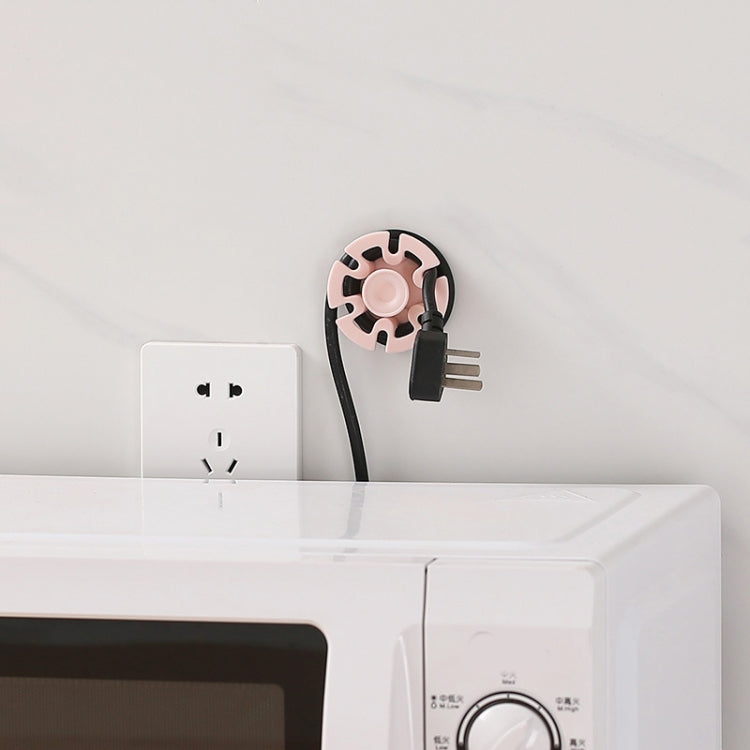 6 PCS Power Cable Data Cable Winder Traceless Paste Hook Cable Organizer(Random Color Delivery)