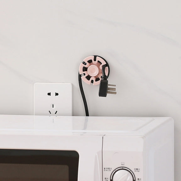 6 PCS Power Cable Data Cable Winder Traceless Paste Hook Cable Organizer(Random Color Delivery)