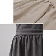 Cotton And Linen Parent-Child Painting Apron Baking Coffee Work Clothes,Size: Adults (oat)