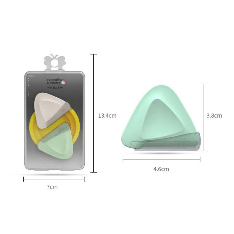 2 PCS/Box Small Triangular Eyebrow Trimmer(Purple + Green)