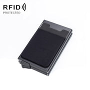 RFID Aluminum Alloy Anti-Degaussing Coin Card Holder(Black)