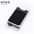 RFID Aluminum Alloy Anti-Degaussing Coin Card Holder(Silver Black) - free shipping - PMC TechLife - Order now!