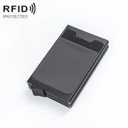 RFID Aluminum Alloy Anti-Degaussing Coin Card Holder(Black Grey)
