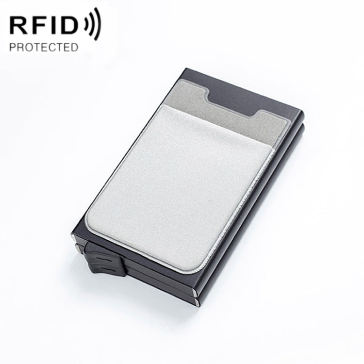 RFID Aluminum Alloy Anti-Degaussing Coin Card Holder(Silver)