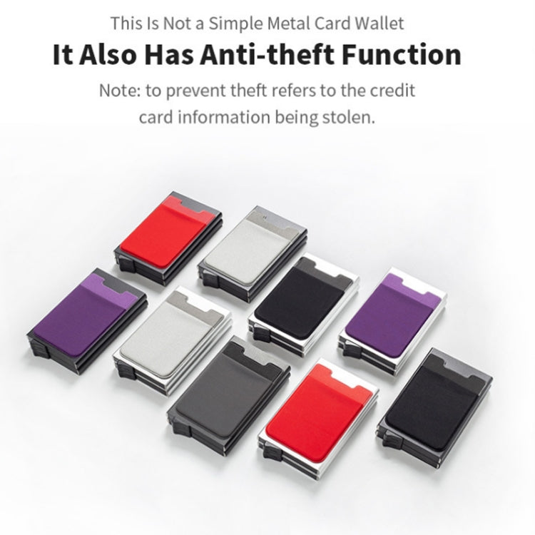 RFID Aluminum Alloy Anti-Degaussing Coin Card Holder(Silver Black)