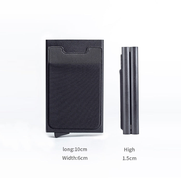 RFID Aluminum Alloy Anti-Degaussing Coin Card Holder(Black Silver)
