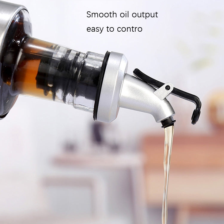 Stainless Steel Glass Oil Bottle Kitchen Pressed Seasoning Bottle, Capacity: 300ml