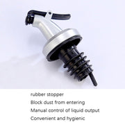 Stainless Steel Glass Oil Bottle Kitchen Pressed Seasoning Bottle, Capacity: 300ml