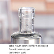 Stainless Steel Glass Oil Bottle Kitchen Pressed Seasoning Bottle, Capacity: 300ml