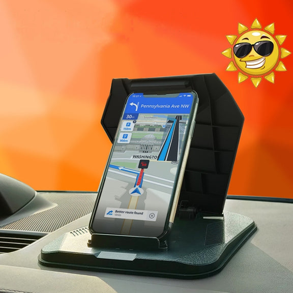 Car Sunshade Anti-Reflective Phone Tablet Holder Compatible with Folding Screen Phones(Matte Black)
