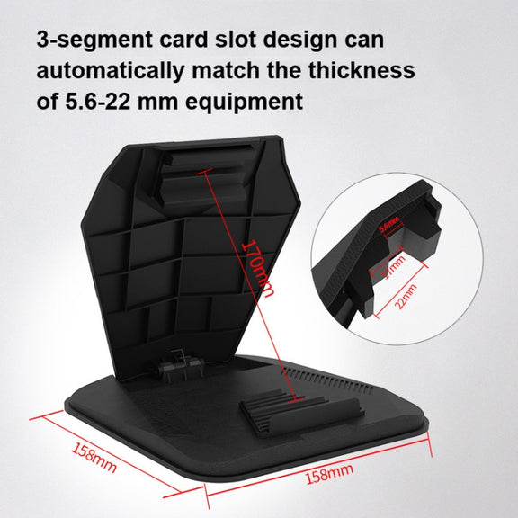 Car Sunshade Anti-Reflective Phone Tablet Holder Compatible with Folding Screen Phones(Matte Black)