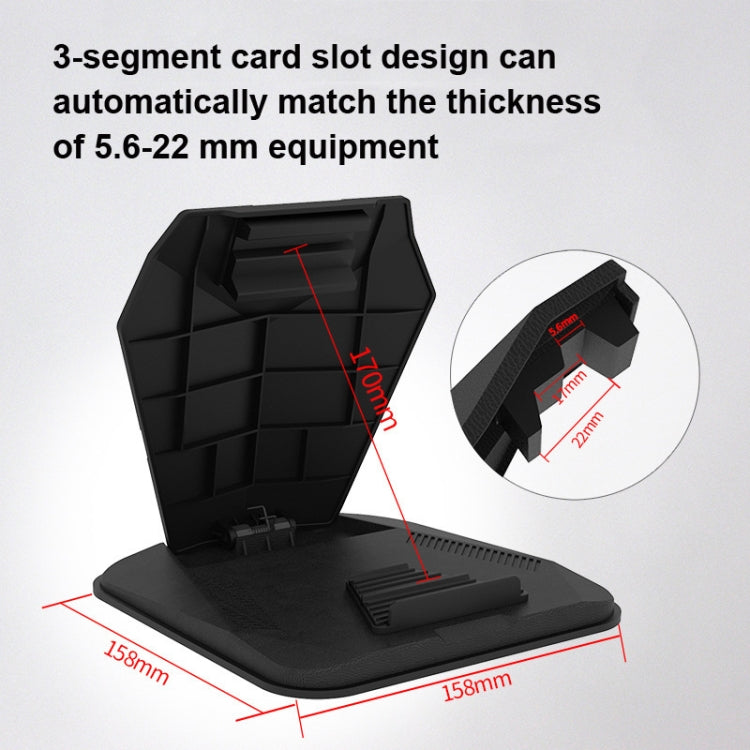 Car Sunshade Anti-Reflective Phone Tablet Holder Compatible with Folding Screen Phones(Matte Black)