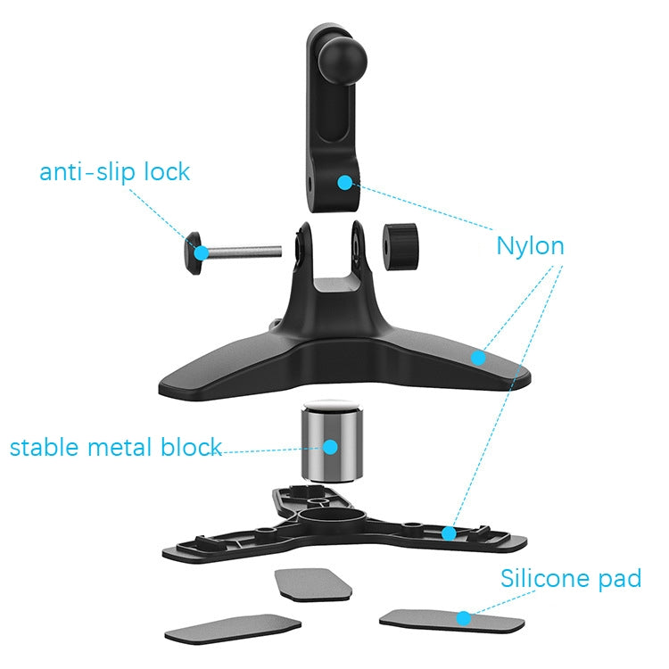 Portable Triangle Mobile Phone Bracket Live Broadcast Bracket(Black)