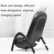 JP-wxc Chair Shape Wireless Charger with Amplifier Function(Black)