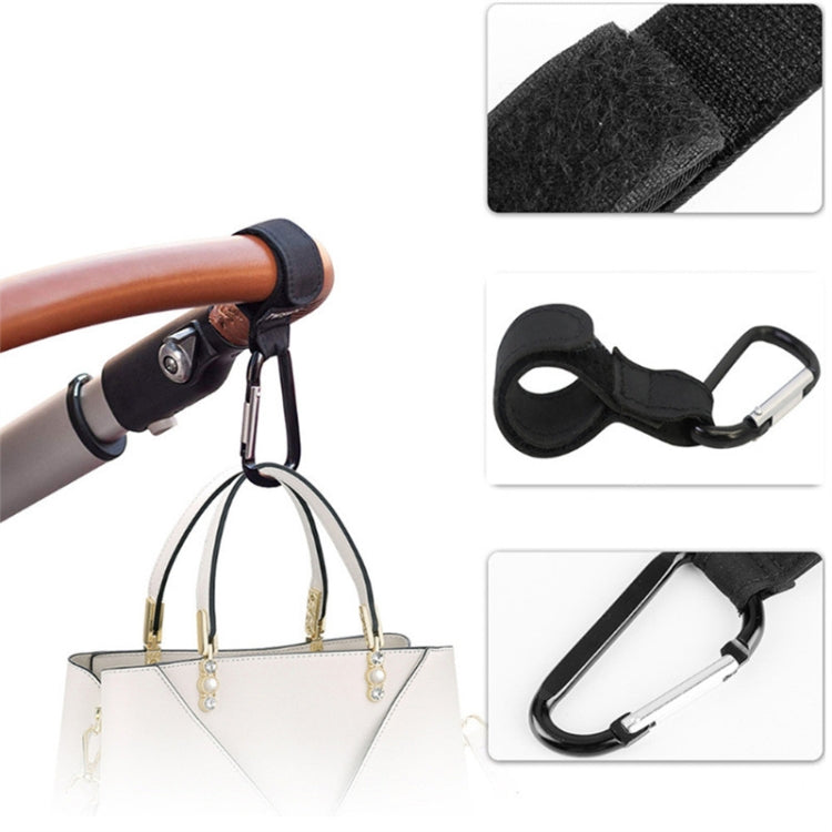 2 PCS Baby Stroller Convenient Carabiner Hook(Black)