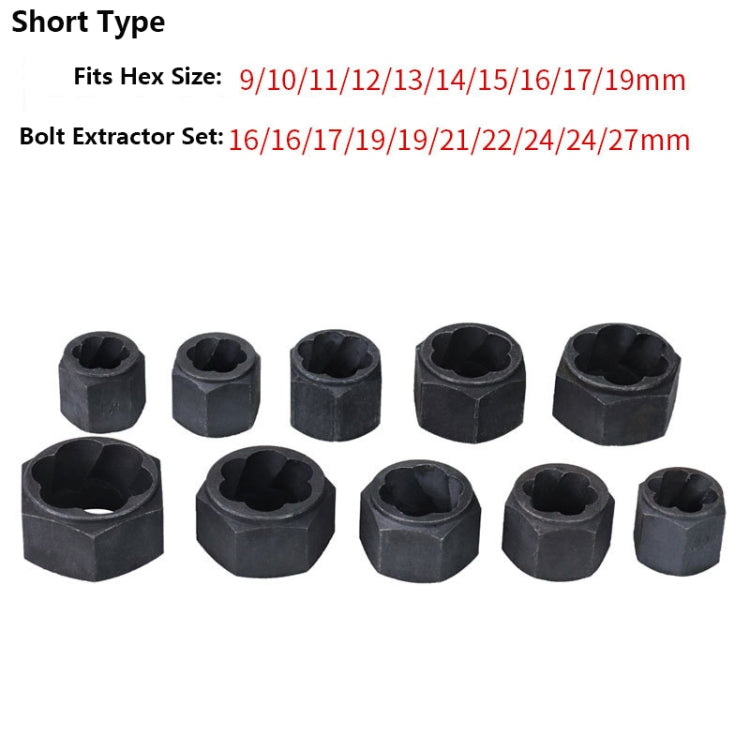 10 PCS / Set Nut Extractor Screw Removal Tool Break Wire Bolt Extractor High