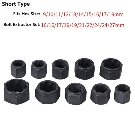 10 PCS / Set Nut Extractor Screw Removal Tool Break Wire Bolt Extractor High