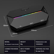 ZIYOU LANG G6L Gamepad To Keyboard Mouse Converter For Nintendo Switch / Xbox / PS4,Specification: Host + K15 + V1 + Red Pad