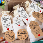 5 Bags 100PCS/Bag Kraft Paper Gift Tags Hang Tags(L-15)