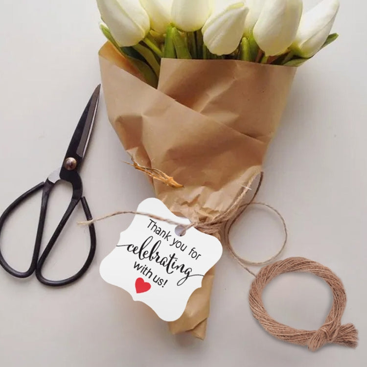 5 Bags 100PCS/Bag Kraft Paper Gift Tags Hang Tags(L-15)