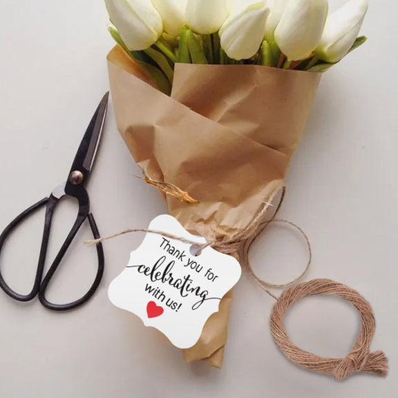 5 Bags 100PCS/Bag Kraft Paper Gift Tags Hang Tags(L-15)