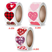 Roll Pack Valentine Day Heart Love Sticker Self-adhesive Label, Size: 2.5cm / 1 Inch(A-260)