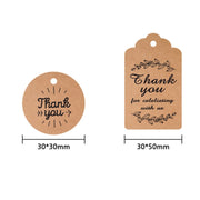 100pcs /Pack Kraft Paper Gift Tag With 20m Hemp Rope(L-01)