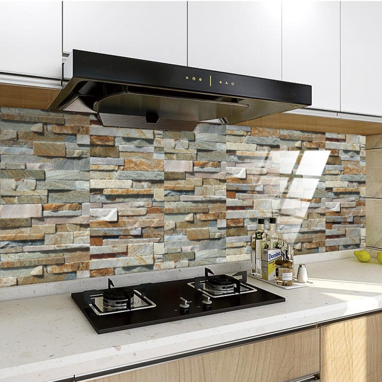 12 PCS 10 x 20cm Brick Pattern Crystal Film Glossy Tile Sticker Floor Sticker(Kit037)