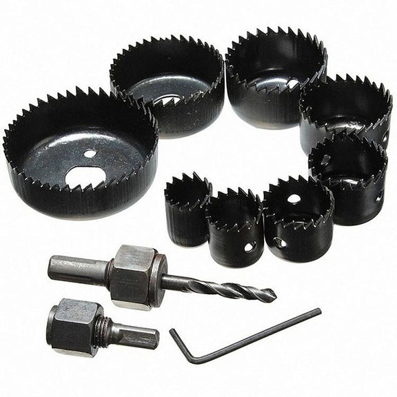 16 PCS / Set Woodworking Open Machine Plastic Barrel Plasterboard Punch Drill Bit Electric Drill Reamer Woodworking Tool