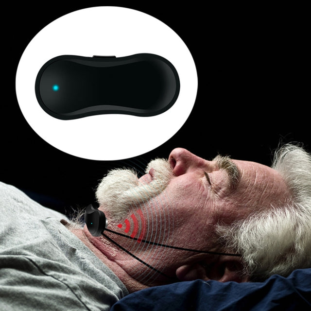 USB Rechargeable Smart Anti-snoring Device Home Snoring Corrector(Black)