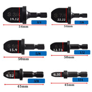 6 PCS / Set Straight Pipe Metal Reamer Hex Shank Electric Expander