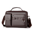 WEIXIER D235 Men Shoulder Bag Portable PU Leather Handbag(Brown) - free shipping - PMC TechLife - Order now!